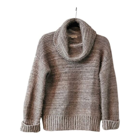 Olive + Oak Sweaters - Olive + Oak Womens Size M Fuzzy Turtleneck Sweater Oversized Grey